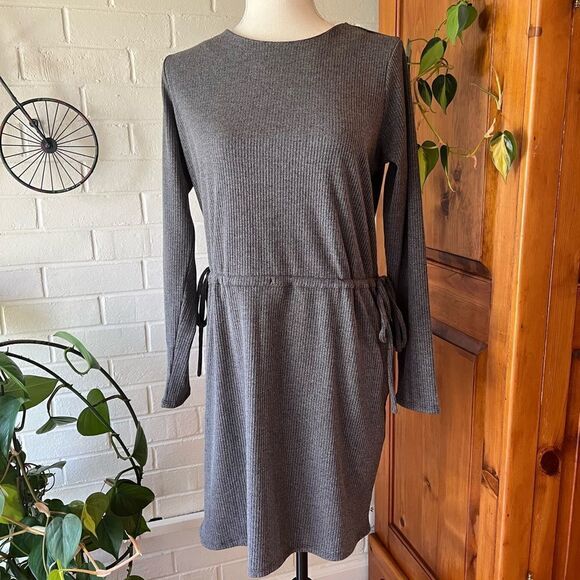 Charles Henry Long Sleeves Knit Dress Elastic Tie Waist Size M - Picture 4 of 12